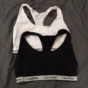 Set of small Calvin Klein sports bras